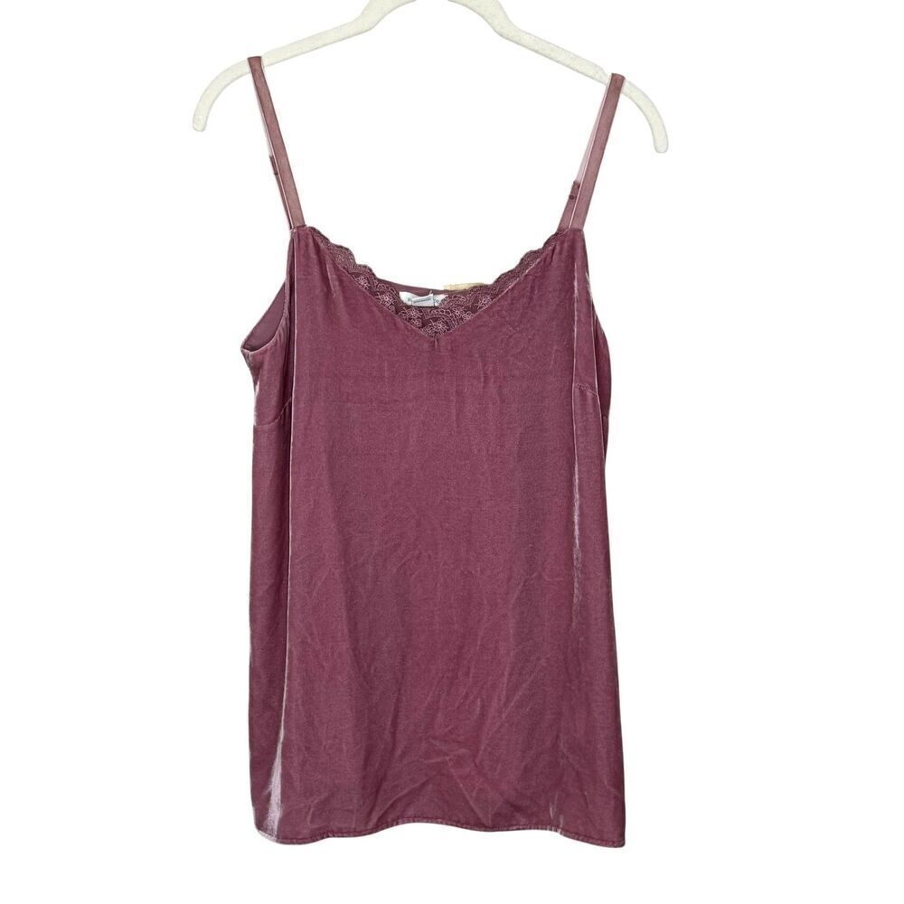 Sundance Camisole Womens XS Velvet Silk Lace Trim Adjustable Strap Tank Top NEW